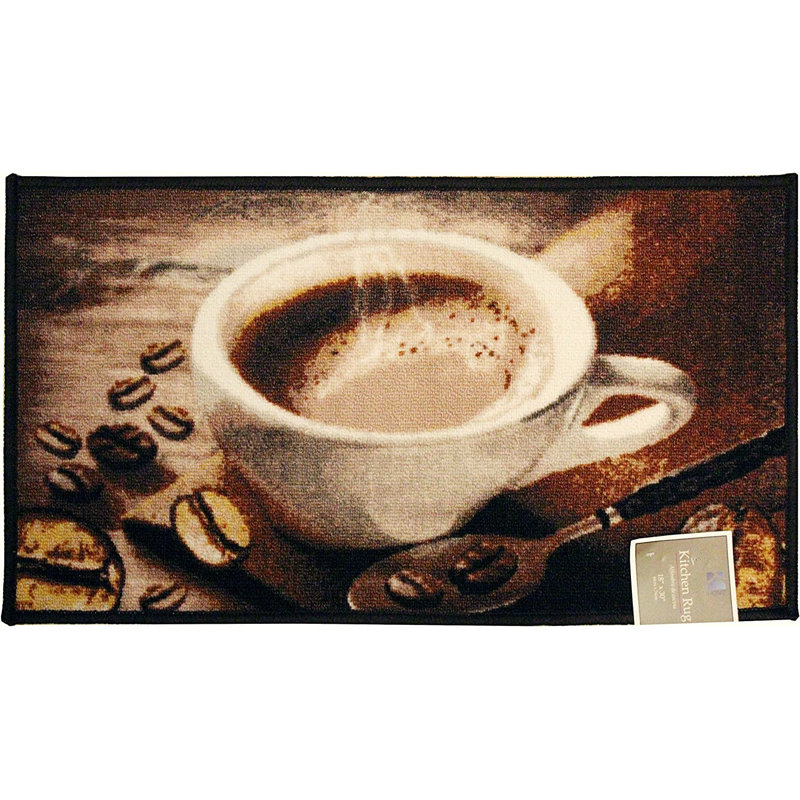 Tapis de cuisine grain de café, Rectangle 1 pi 6 po x 2 pi 6 po