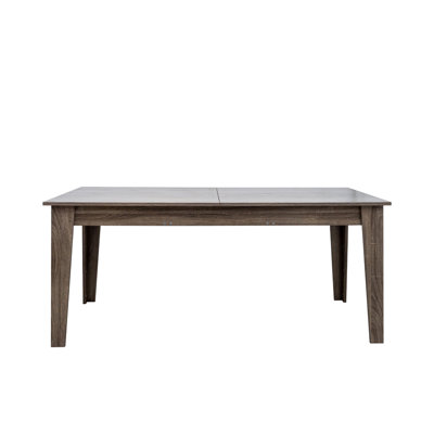 Table en chêne foncé de 106,5 po, extensible, parfaite pour les réunions de famille, grande table de salle à manger de soutien de 110,23 lb, capacité de charge de 106,3 po