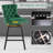  Velvet Upholstered 360° Swivel 30.7'' Height Bar Stool with Back, Nailhead Trim and Sturdy Solid Wood Legs, Comfortable Chair for Kitchen, Dining, Restaurant (Set of 2)-366814797