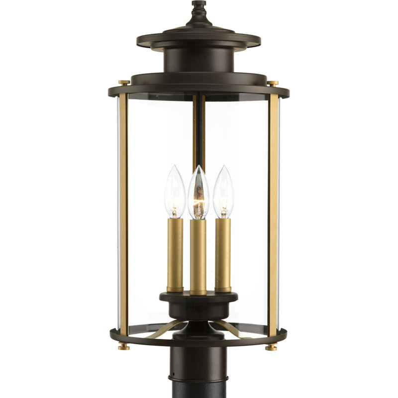 Tête de lanterne à 1 lumière H 22,63 po Elixander, Bronze antique