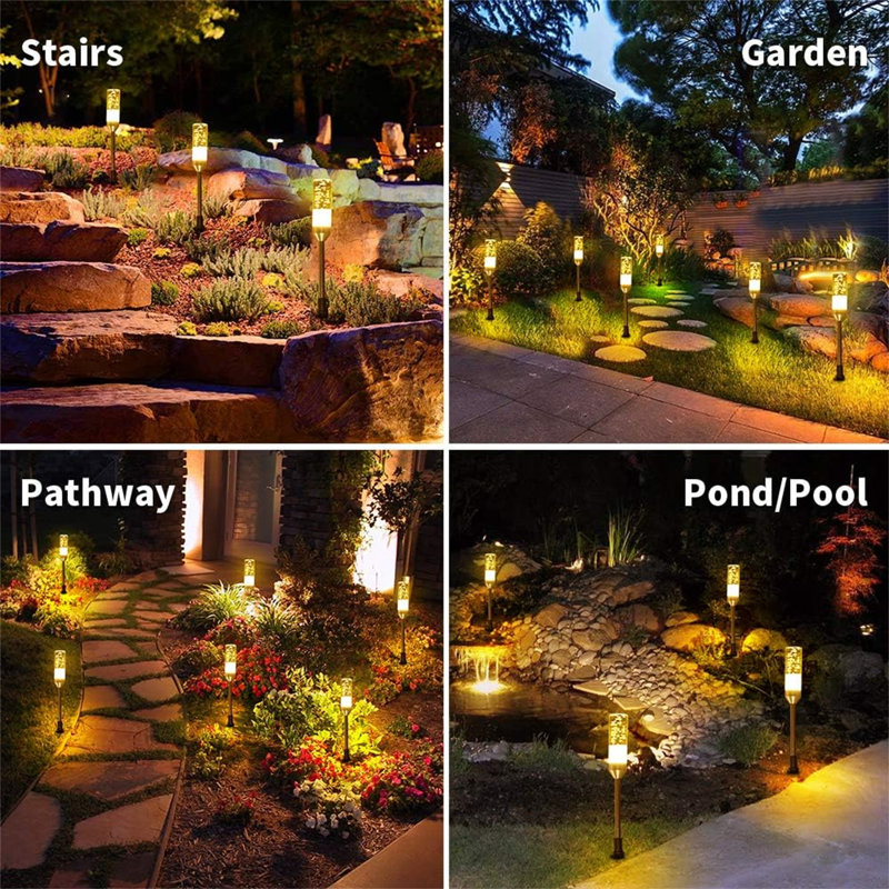 Warm White Acrylic LED Pathway Lights Set of 6