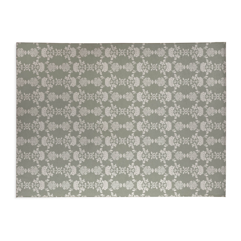 Tapis de cuisine à profil bas pia, Sauge, Rectangulaire 2 pi x 3 pi