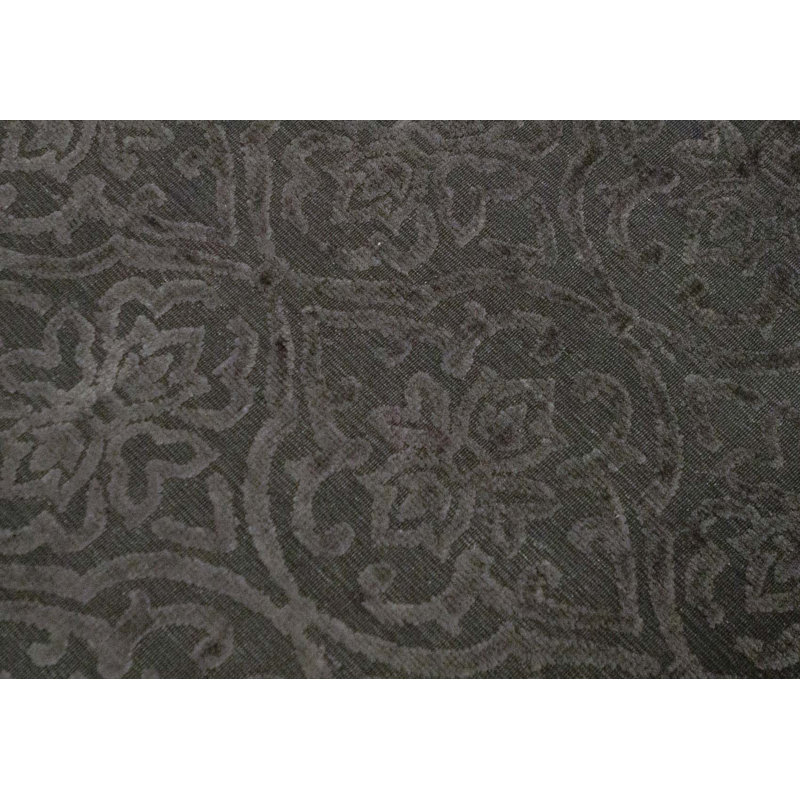 Damask Area Rug in Charcoal
