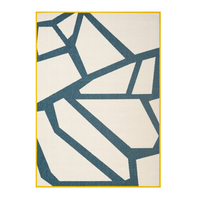 Tapis intérieur / extérieur à motif géométrique abstrait moderne Mapa