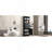 Black Tall Storage Cabinet With 3 Drawers And Adjustable Shelves For Bathroom, Study, Office And Interior, MDF Board With Painted Finish-1723884736