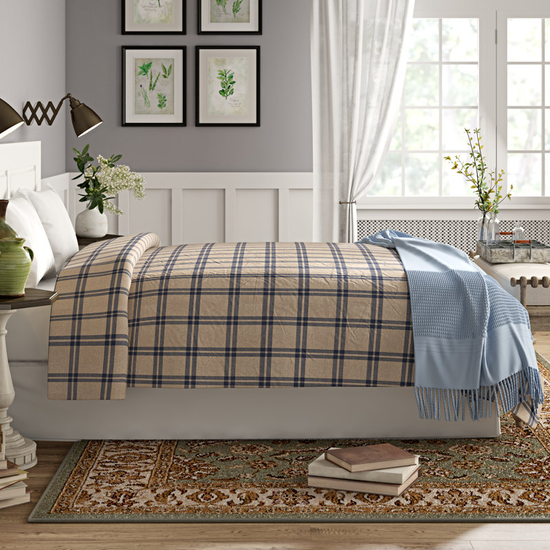 Housse de couette Neil, Bleu, Housse de couette pour très grand lit
