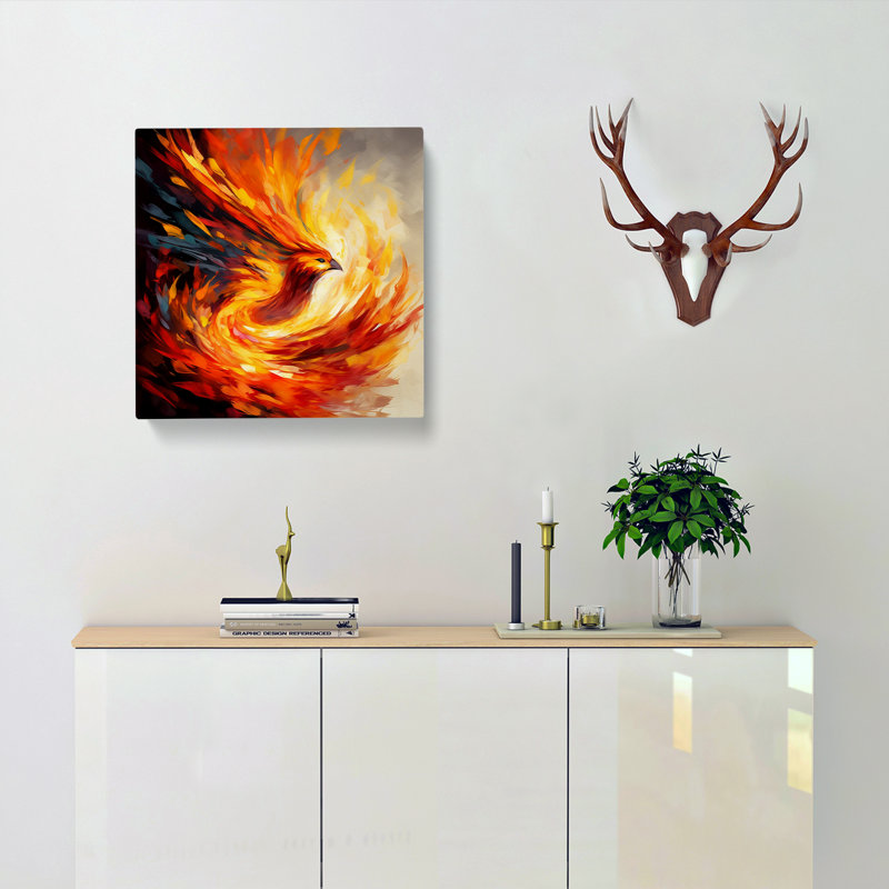 Phoenix Abstract Art No.1 - Wrapped Canvas