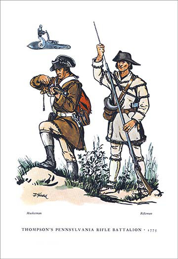 « battalion », impression 1775 de thompson