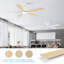 Ventilateur de plafond intérieur / extérieur blanc 52 pouces à 5 pales avec lumière DEL, télécommande, à intensité variable-111653323-111776245-111776246