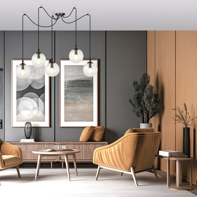 Garnes 5 - Light Sphere Pendant, Clear