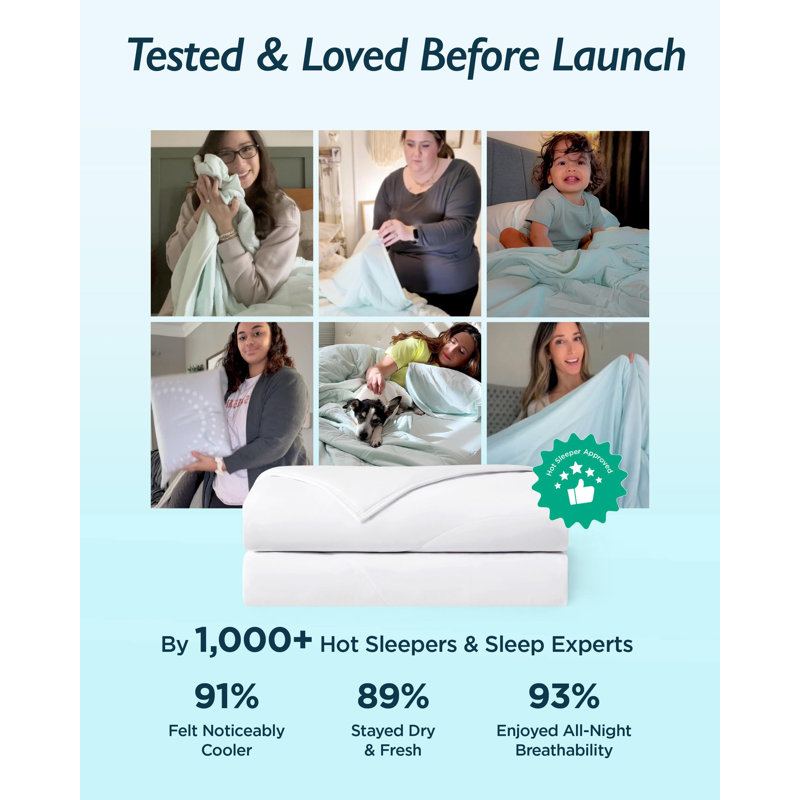 Breescape King Cooling Duvet Insert – Pure White, Down Alternative, Ultra Cooling Comforter, Pure White, King Comforter