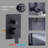 Modern Matte Black Celling Mount Shower System with High Pressure Shower Head, Handheld, Rough-in Valve Body & Trim Included