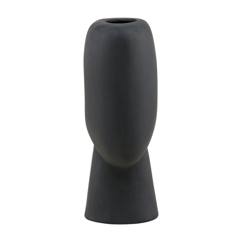 Niamh 17" Tall Terracotta Vase, Black