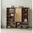 Large-capacity solid black walnut rattan shoe cabinet