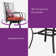 Arsalaan 29"W Enlarged Swivel Metal Outdoor Bar Stools with Cushion