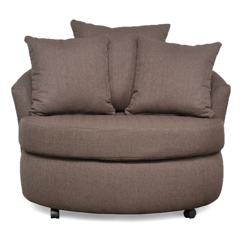 Fauteuil demi-tonneau Alsup, Chocolat Zander