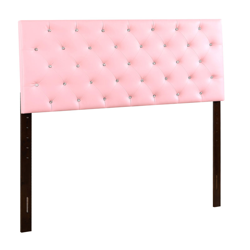 Tête de lit réglable rose Cheerful, Double , Rose
