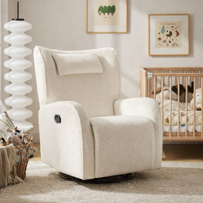 Fauteuil inclinable et pivotant Medina, Ivoire ivoire