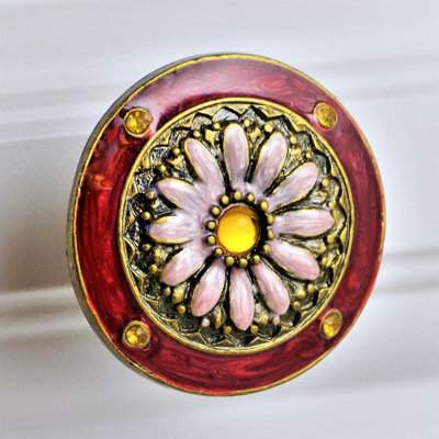 Cloisonne 1 1/2" Diameter Mushroom Knob Multipack