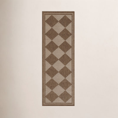 Erin Gates by Momeni Saybrook Diamond Natural Indoor / Outdoor Area Rug