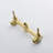 Wall Mounted Dual Handle Bathroom Sink Faucet with Pop-Up Drain (No Overflow)