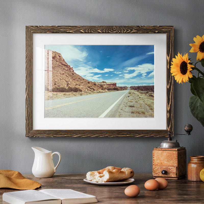 " New Mexico Drive II ", Walnut, 22" H x 32" W x 1.5" D