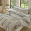 Ensemble de housse de couette rayé 100% coton délavé DONEUS-113054922-113054929