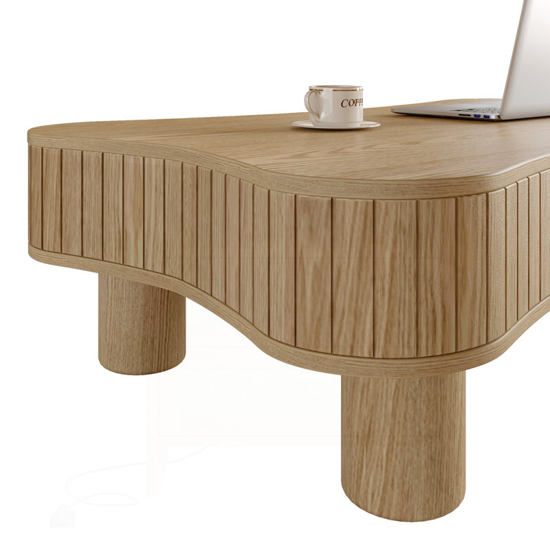Table basse à plateau relevable de 42 po pour le salon, Natural Wood