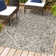 Truman Bohemian Medallion Textured Weave Black/Gray Indoor/Outdoor Rug