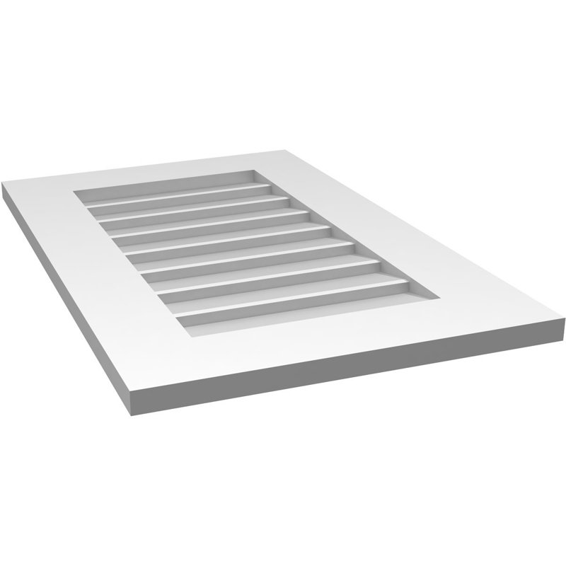 Vent à pignon rectangulaire en uréthane non-fonctionnel, H 28 po x l 18 po x P 1 po