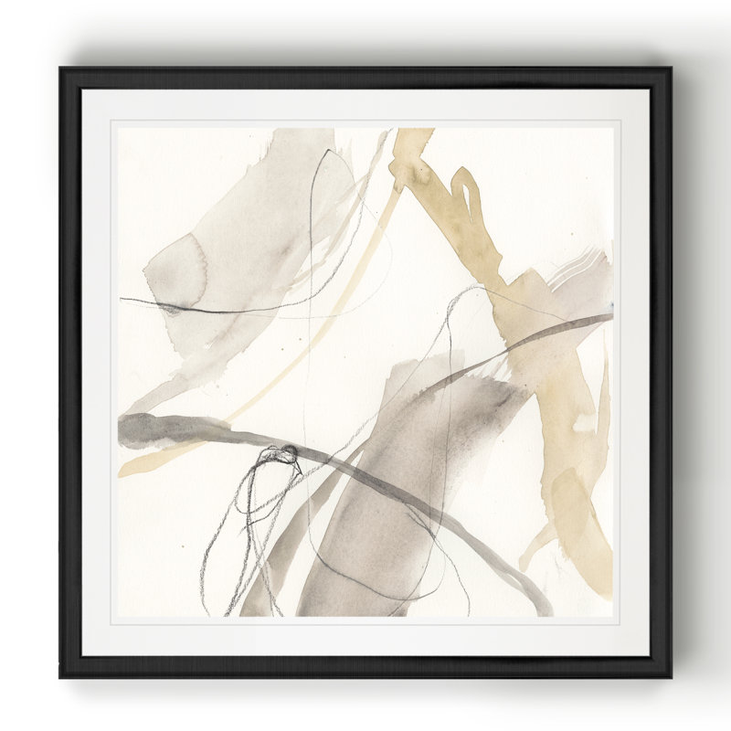 Neutral Momentum II '- reproduction d'art sur toile, Impression encadrée, H 30 po x l 30 po, Noir