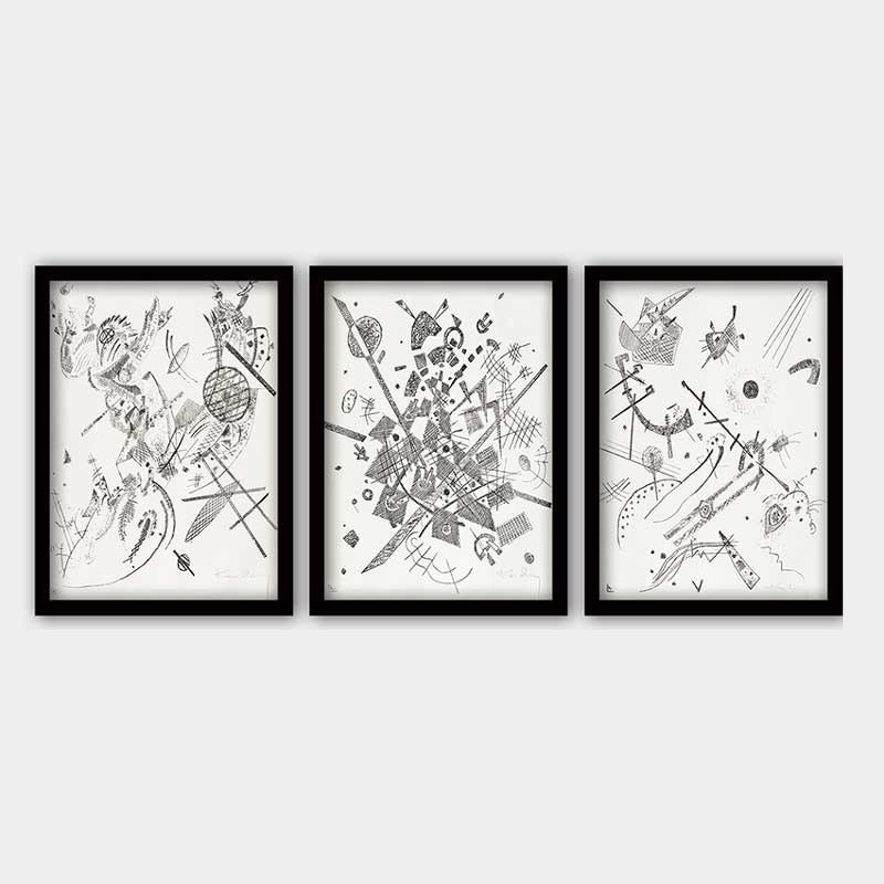 Elegant Decorative Framed Painting Set (3 Pieces), 13.8 x 17.7 inches Each | 100% Wooden with 100% Polystyrene Frame (Thickness: 0.8 inches) | UV Digital Printing, Perfect for Living Room & Home Décor
