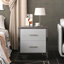 Table de chevet moderne et brillante avec miroir à 2 tiroirs - Table de bout élégante pour chambre à coucher et salon | Idée de cadeau-141522561