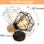 Black 20cm Iron Diamond Wooden LED Wall Light