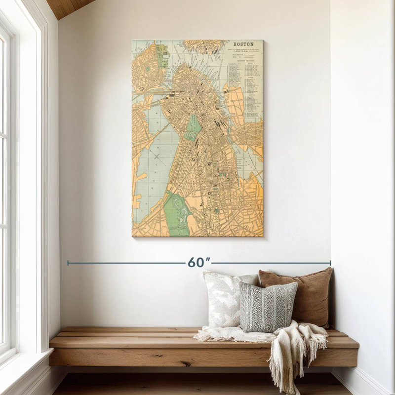 Aliaz Boston Map, 45" H x 30" W