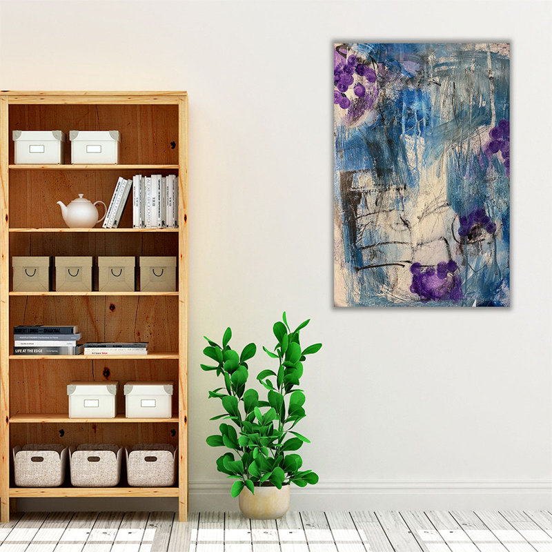 «Purple Slaches», reproduction d'art sur toile, H 30 po x l 20 po