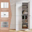 Rangement réglable pour garde-manger 61 po en métal blanc 61 po avec 4 tablettes