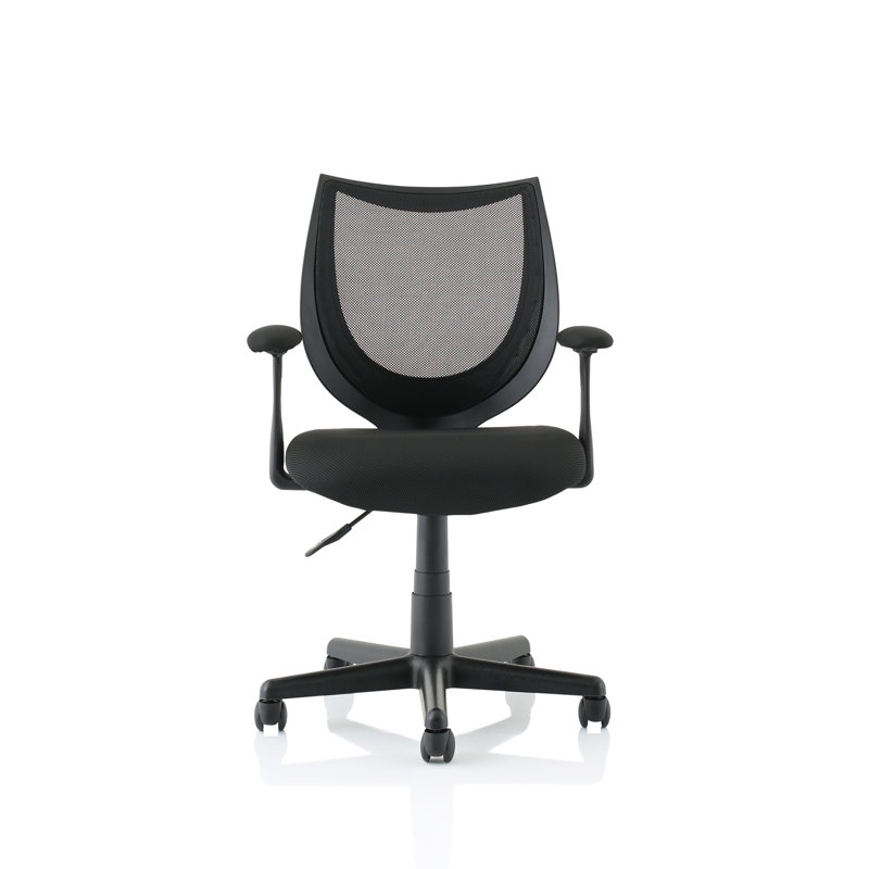 Polyester Blend Office Chair, Black