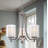 3 - Light Steel Dimmable Chandelier