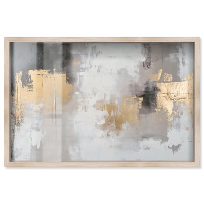 Art mural bohème gris doré I Shadowbox Print par Art Remedy