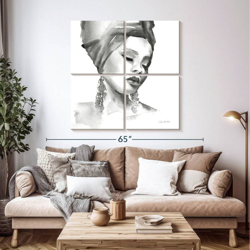 Leisha Woman BW, H 45 po x l 45 po
