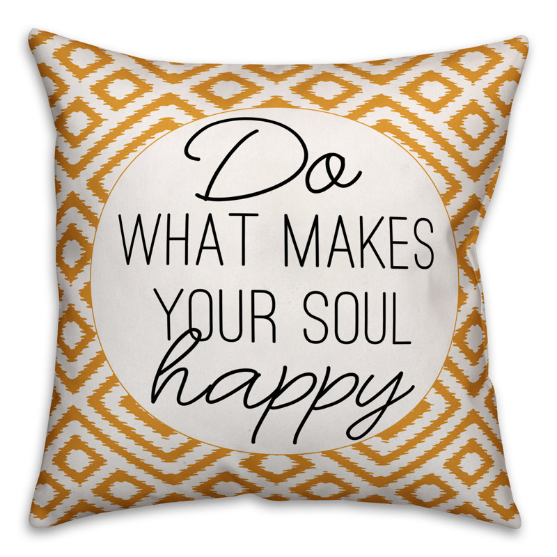 Geometric Spun Polyester Reversible Throw Pillow