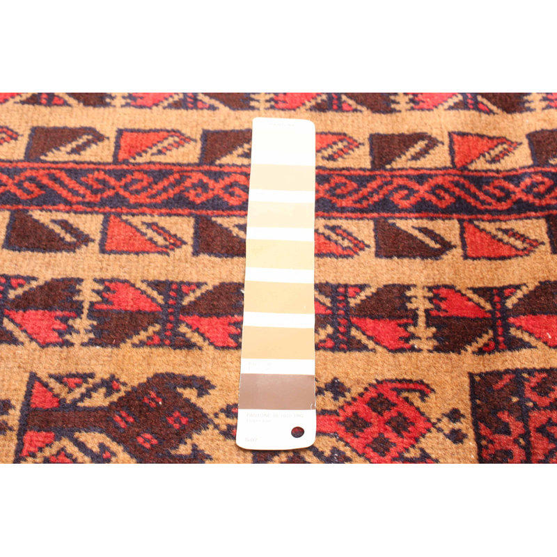 Tapis brun Teimani 3 pi 1 po x 4 pi 8 po