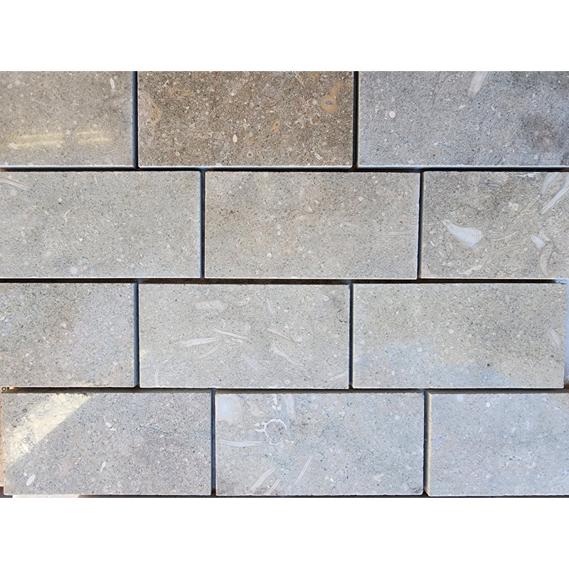 Carrelage mural simple en pierre naturelle 3 po x 6 po