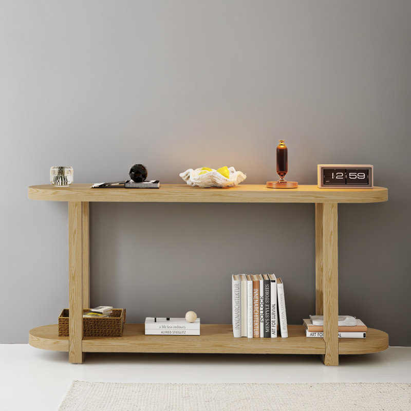 Console de 63 po pour le vestibule, Naturel