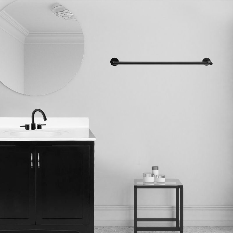 Double barre à serviettes 24 po Design House Kelton, Noir mat