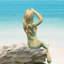 Ensemble de statue de jardin 2 pièces Life's a Beach Classic Mermaid