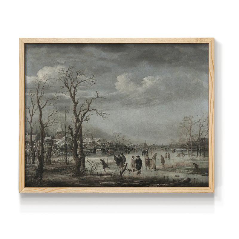 Paysages rétro-Cccxxxi - reproduction encadrée, Naturel, H 11 po x l 14 po