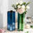 Irmfried X-Shaped Handmade Blue Glass Table Vase-643226433
