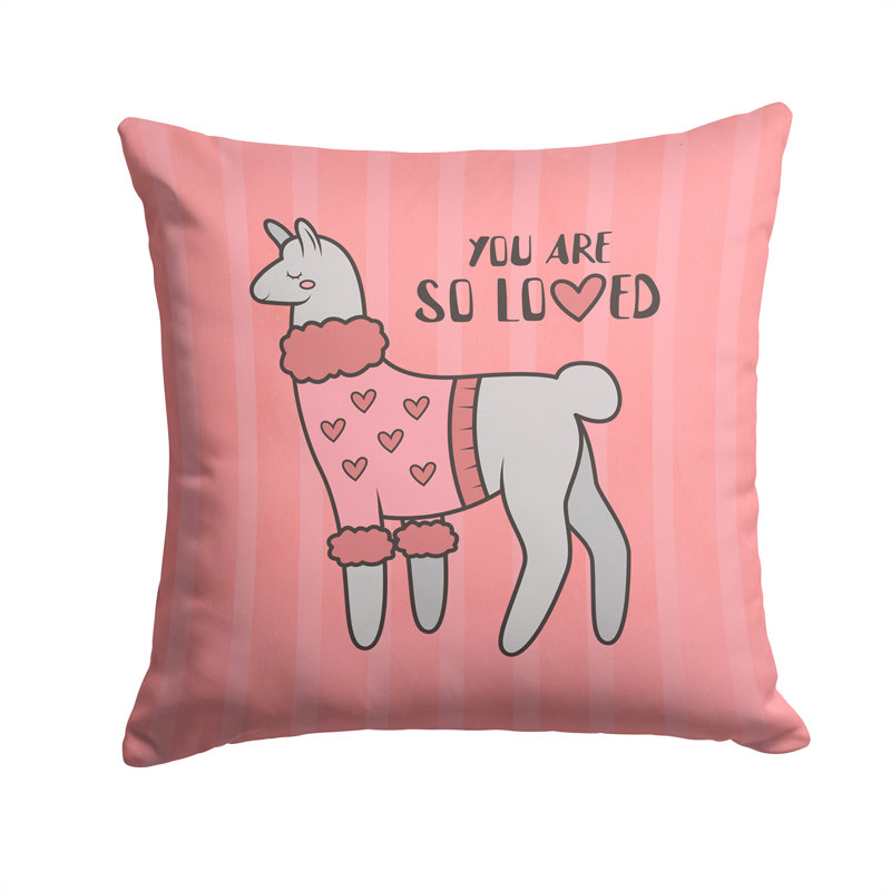 Coussin décoratif d’intérieur/d’extérieur llama, 14 po x 14 po